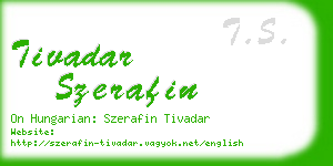tivadar szerafin business card